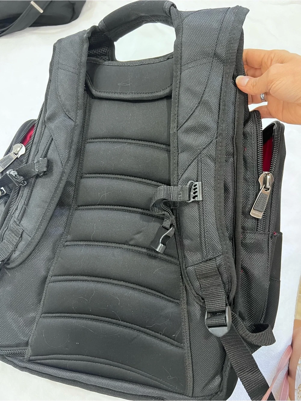 Black Travel & Tech Backpack for Men